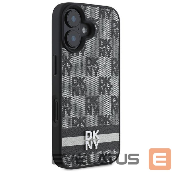 Other Phone Accessory DKNY DKNY Checkered Pattern & Printed Stripes iPhone 16 Case - Black