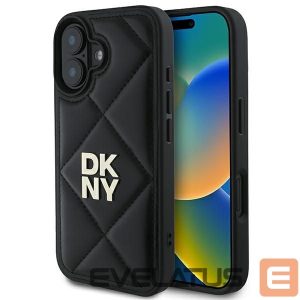 Other Phone Accessory DKNY  DKNY Quilted Stack Logo iPhone 16 Case - Black 