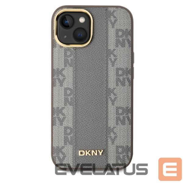 Other Phone Accessory DKNY DKNY Leather Checkered Mono Pattern MagSafe iPhone 15 Case - Beige