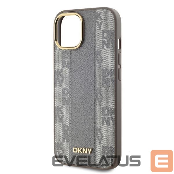 Other Phone Accessory DKNY DKNY Leather Checkered Mono Pattern MagSafe iPhone 15 Case - Beige