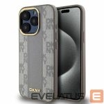 Other Phone Accessory DKNY  DKNY Leather Checkered Mono Pattern MagSafe iPhone 15 Pro Max Case - Beige 