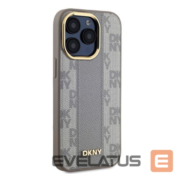 Other Phone Accessory DKNY DKNY Leather Checkered Mono Pattern MagSafe iPhone 15 Pro Max Case - Beige