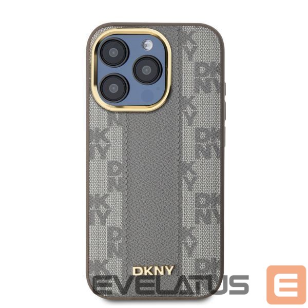 Other Phone Accessory DKNY DKNY Leather Checkered Mono Pattern MagSafe iPhone 15 Pro Max Case - Beige