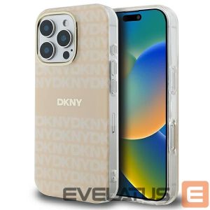 Other Phone Accessory DKNY  DKNY Repeat Texture Pattern & Stripe MagSafe iPhone 16 Pro Case - Pink 