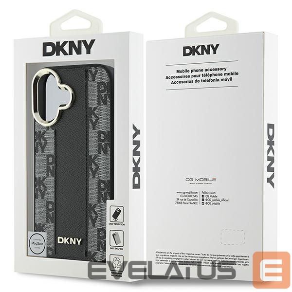 Other Phone Accessory DKNY Apple DKNY Checkered Pattern Magsafe iPhone 16 Case - Black
