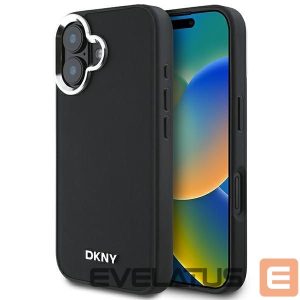 Other Phone Accessory DKNY  DKNY Plain Silver Logo MagSafe iPhone 16 Case - Black 