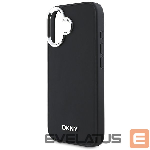 Other Phone Accessory DKNY DKNY Plain Silver Logo MagSafe iPhone 16 Case - Black