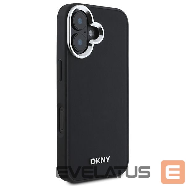 Other Phone Accessory DKNY DKNY Plain Silver Logo MagSafe iPhone 16 Case - Black