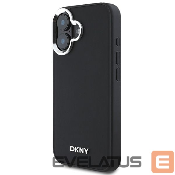Other Phone Accessory DKNY DKNY Plain Silver Logo MagSafe iPhone 16 Case - Black