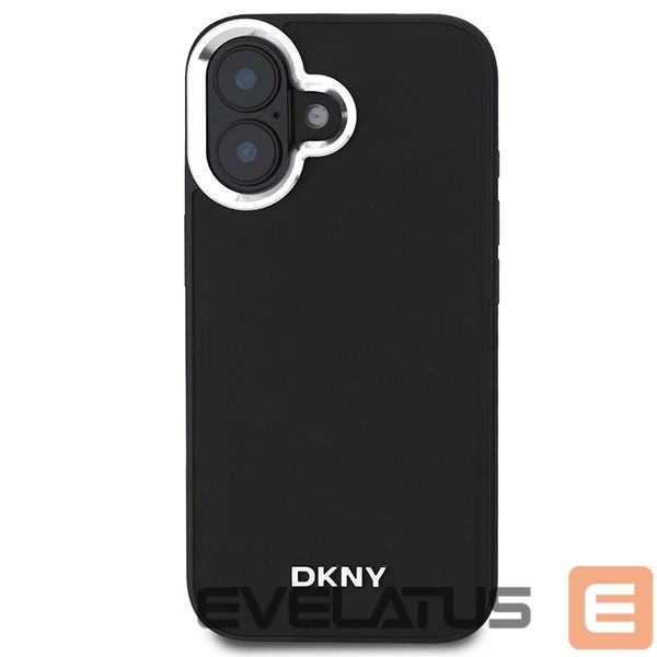 Other Phone Accessory DKNY DKNY Plain Silver Logo MagSafe iPhone 16 Case - Black