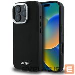 Other Phone Accessory DKNY  DKNY Plain Silver Logo MagSafe iPhone 16 Pro Max Case - Black 