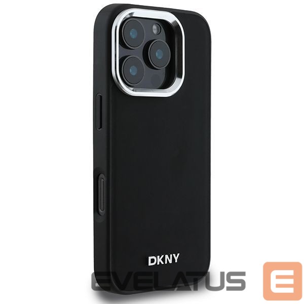 Other Phone Accessory DKNY DKNY Plain Silver Logo MagSafe iPhone 16 Pro Max Case - Black