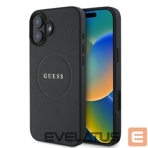 Other Phone Accessory Guess  Guess Grained Gold Ring MagSafe case for iPhone 16 - black