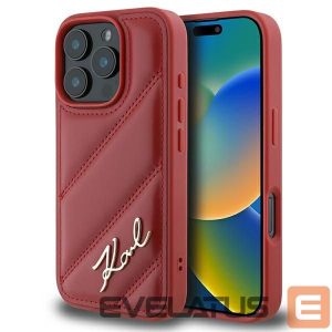 Other Phone Accessory Karl Lagerfeld  Karl Lagerfeld Quilted Signature iPhone 16 Pro Case - Red 