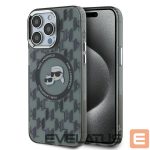 Other Phone Accessory Karl Lagerfeld  Karl Lagerfeld IML Monogram Karl & Choupette Head MagSafe iPhone 15 Pro Case - Black 