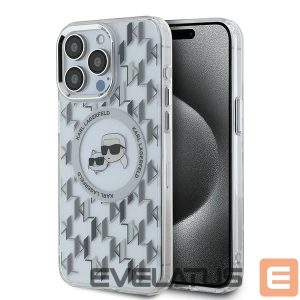 Other Phone Accessory Karl Lagerfeld  Karl Lagerfeld IML Monogram Karl & Choupette Head MagSafe iPhone 15 Pro Case - Clear 