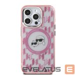 Other Phone Accessory Karl Lagerfeld  Karl Lagerfeld IML Monogram Karl & Choupette Head MagSafe iPhone 15 Case - Pink 