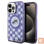 Other Phone Accessory Karl Lagerfeld  Karl Lagerfeld IML Monogram Karl & Choupette Head MagSafe Case for iPhone 15 Pro Max - Purple 