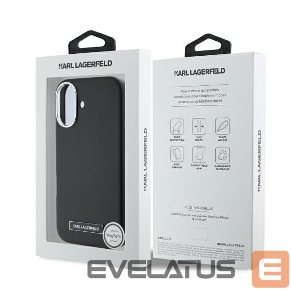 Other Phone Accessory Karl Lagerfeld Karl Lagerfeld FW Metal Plate MagSafe iPhone 16 Case - Black