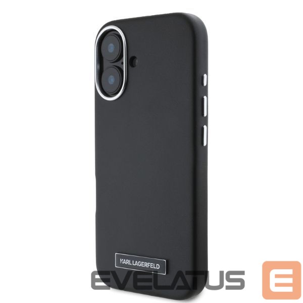 Other Phone Accessory Karl Lagerfeld Karl Lagerfeld FW Metal Plate MagSafe iPhone 16 Case - Black