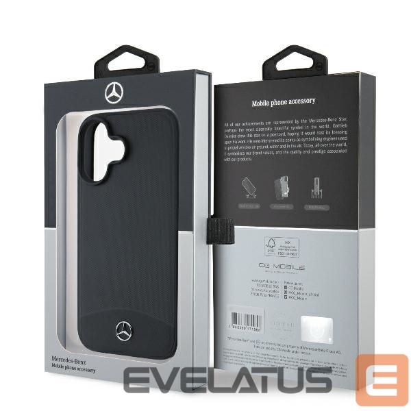 Other Phone Accessory Mercedes-Benz Mercedes Textured And Plain Leather MagSafe case for iPhone 16 - black