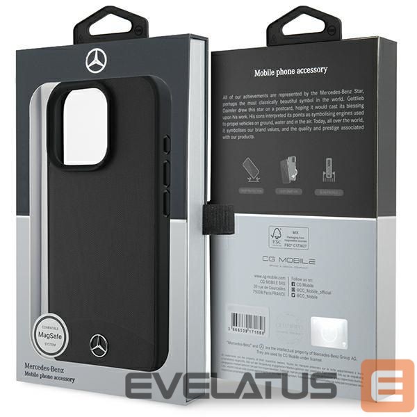 Other Phone Accessory Mercedes-Benz Mercedes Textured And Plain Leather MagSafe case for iPhone 16 Pro Max - black