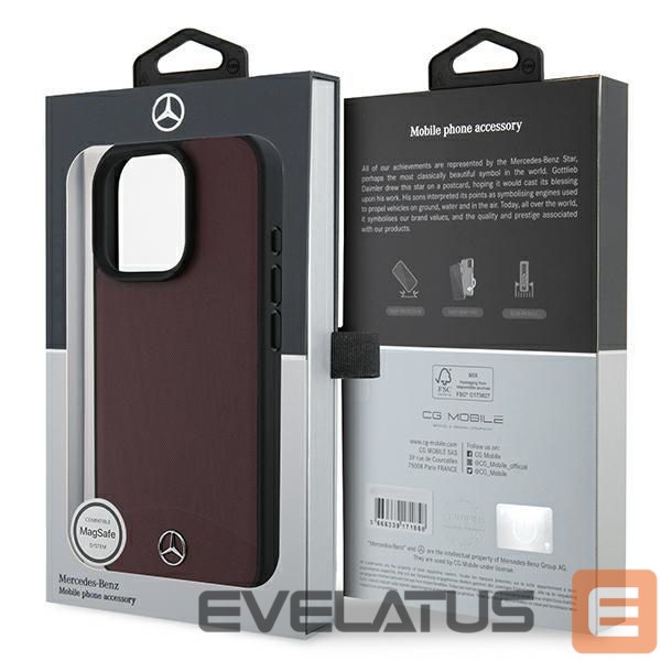 Other Phone Accessory Mercedes-Benz Mercedes Textured And Plain Leather MagSafe case for iPhone 16 Pro Max - red