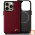 Other Phone Accessory Mercedes-Benz  Mercedes MB Wood Imitation Leather MagSafe Case for iPhone 16 Pro Max - Red 