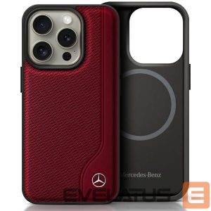 Other Phone Accessory Mercedes-Benz  Mercedes MB Wood Imitation Leather MagSafe Case for iPhone 16 Pro Max - Red 