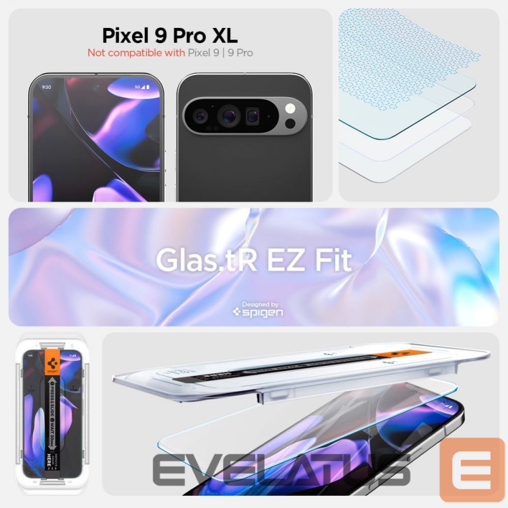 Other Phone Accessory Spigen Spigen Glas.tR EZ Fit Tempered Glass with Applicator for Google Pixel 9 Pro XL (2 pcs.)
