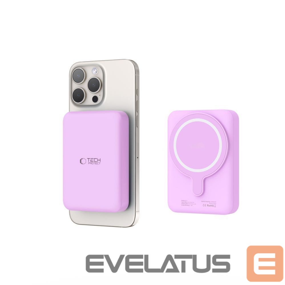 Other Phone Accessory Tech-Protect Tech-Protect LifeMag MagSafe PB11 10000mAh Power Bank - Pink