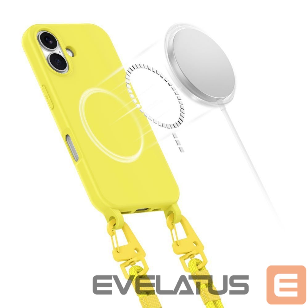 Other Phone Accessory Tech-Protect Tech-Protect MagNecklace MagSafe Case with Lanyard for iPhone 16 - Yellow