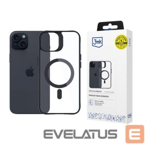 Other Phone Accessory 3MK  3mk Satin Armor MagCase with MagSafe for iPhone 15 Plus - Clear with Black Frame 