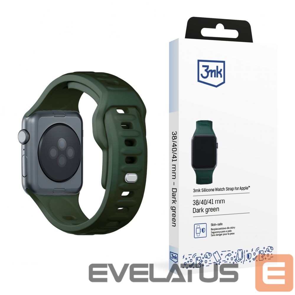Other Phone Accessory 3MK 3mk Silicone Watch Strap for Apple Watch 38 / 40 / 41 mm - green