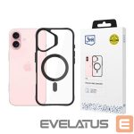 Other Phone Accessory 3MK  3mk Satin Armor MagCase with MagSafe for iPhone 16 - Clear with Black Frame 
