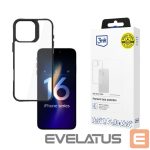 Other Phone Accessory 3MK  3mk Satin Armor Case+ for iPhone 16 Pro Max - Transparent with Black Frame 