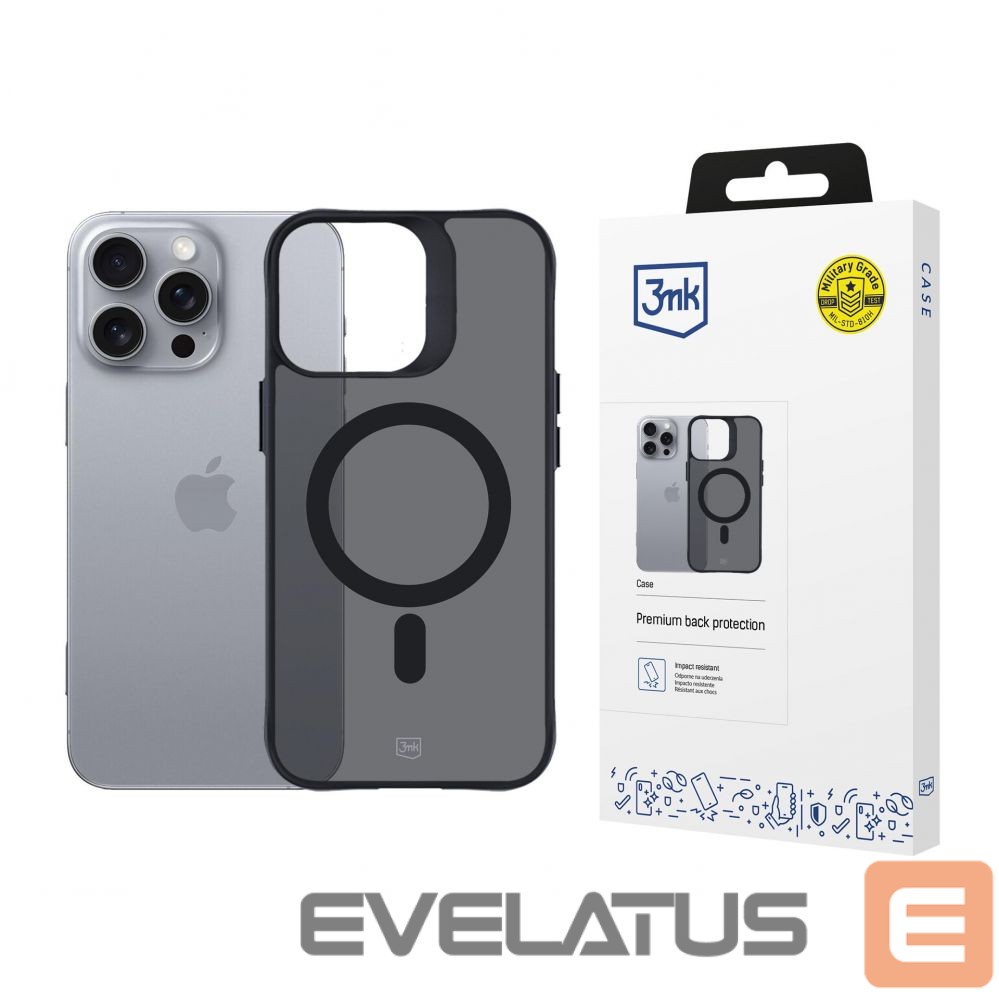 Other Phone Accessory 3MK 3mk Smoke MagCase with MagSafe for iPhone 16 Pro Max - Semi-Transparent