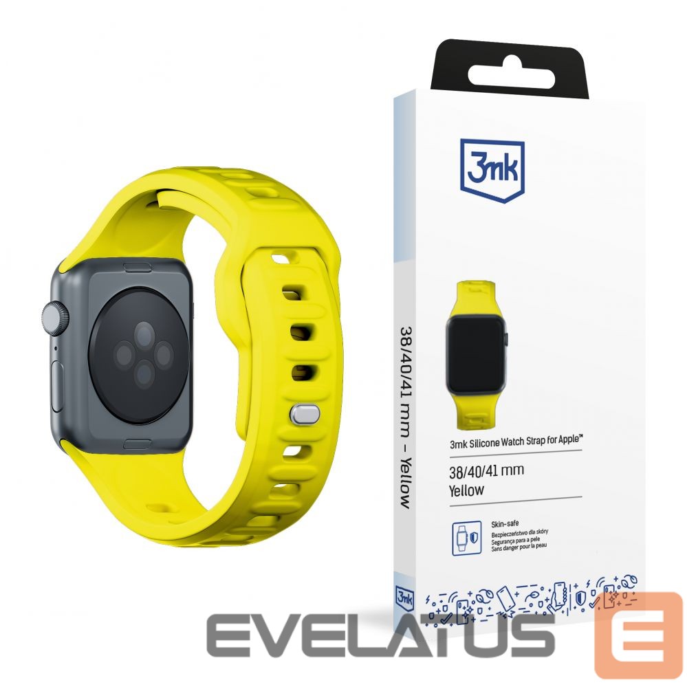 Other Phone Accessory 3MK 3mk Silicone Watch Strap for Apple Watch 38 / 40 / 41 mm - yellow