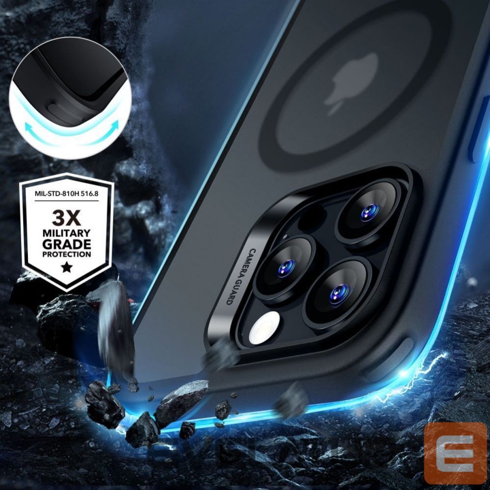 Other Phone Accessory ESR ESR Classic Hybrid Halolock MagSafe Case Set + Tempered Glass for iPhone 16 Pro Max - Semi-Transparent with Black Frame