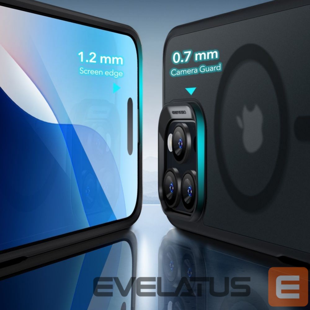 Other Phone Accessory ESR ESR Classic Hybrid Halolock MagSafe Case Set + Tempered Glass for iPhone 16 Pro Max - Semi-Transparent with Black Frame