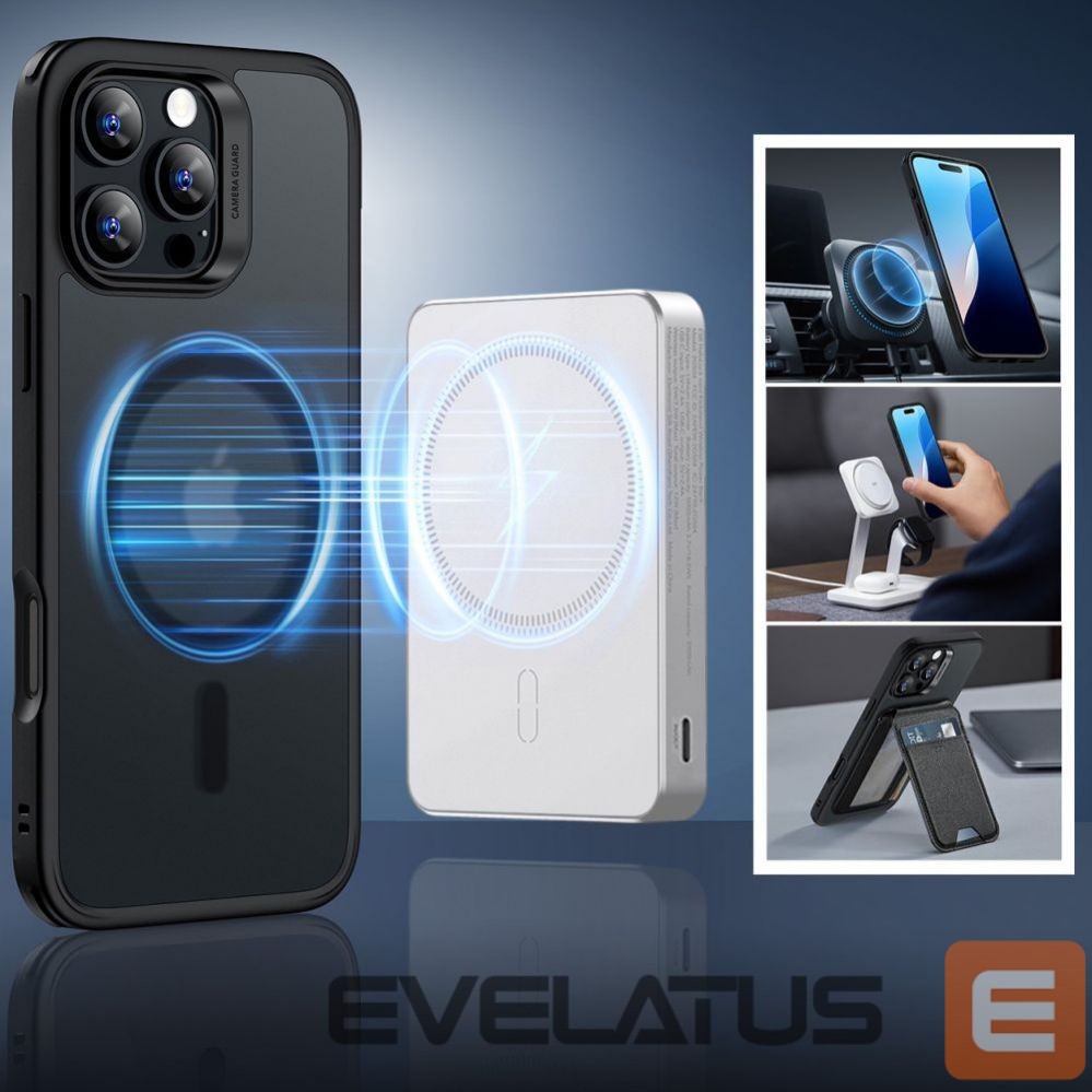 Other Phone Accessory ESR ESR Classic Hybrid Halolock MagSafe Case Set + Tempered Glass for iPhone 16 Pro Max - Semi-Transparent with Black Frame