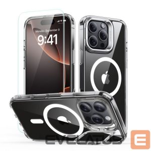 Other Phone Accessory ESR  ESR Classic Hybrid Kickstand Halolock MagSafe Case Set with Stand + Tempered Glass for iPhone 16 Pro - Clear 