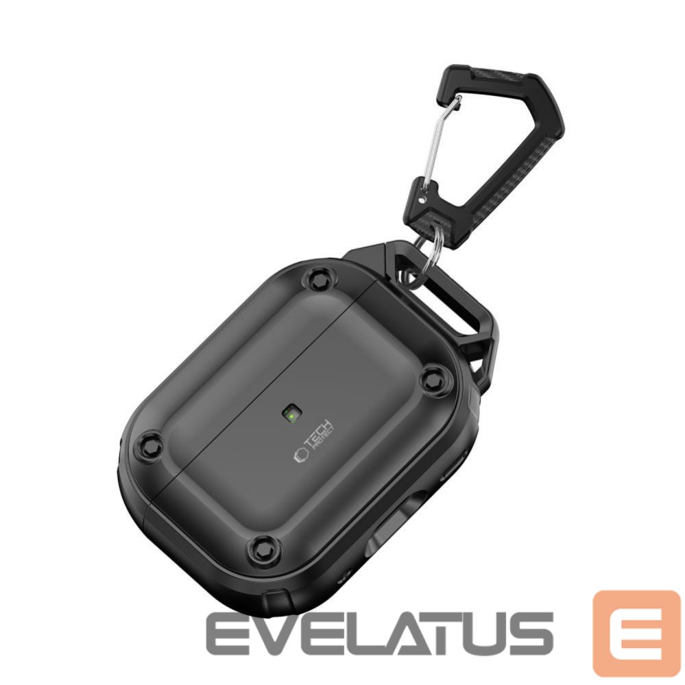 Other Phone Accessory Tech-Protect Tech-Protect Rough Hook Case with Carabiner for Apple AirPods Pro 1 / 2 - Black