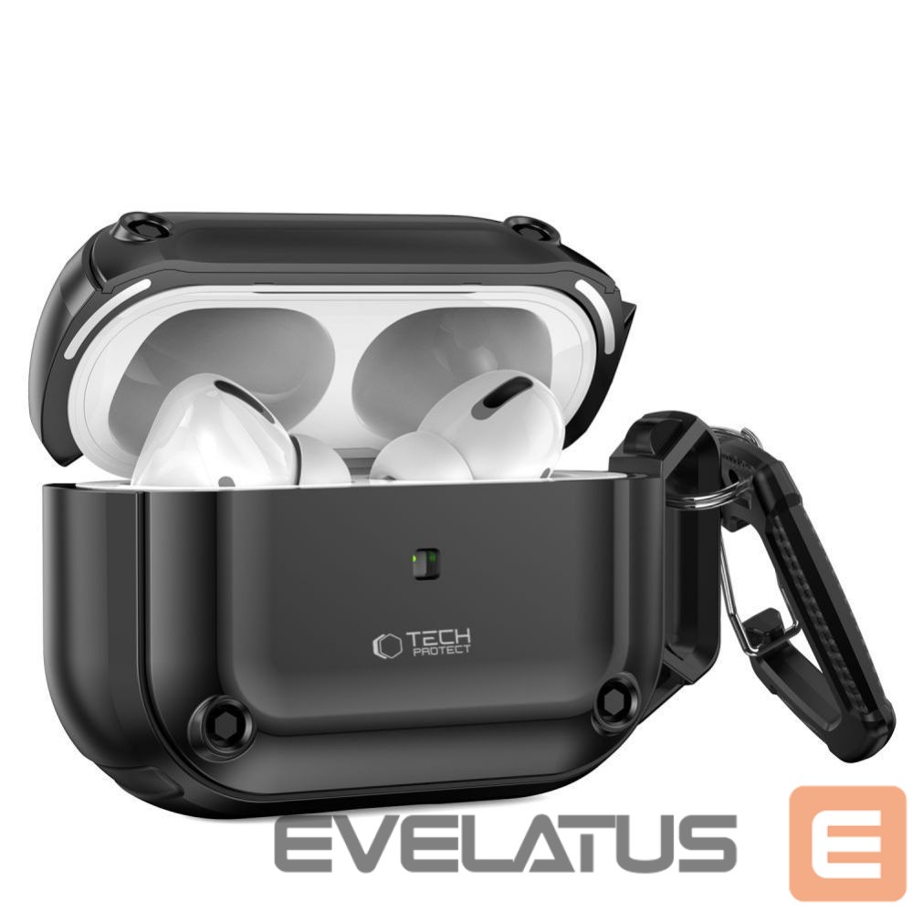 Other Phone Accessory Tech-Protect Tech-Protect Rough Hook Case with Carabiner for Apple AirPods Pro 1 / 2 - Black