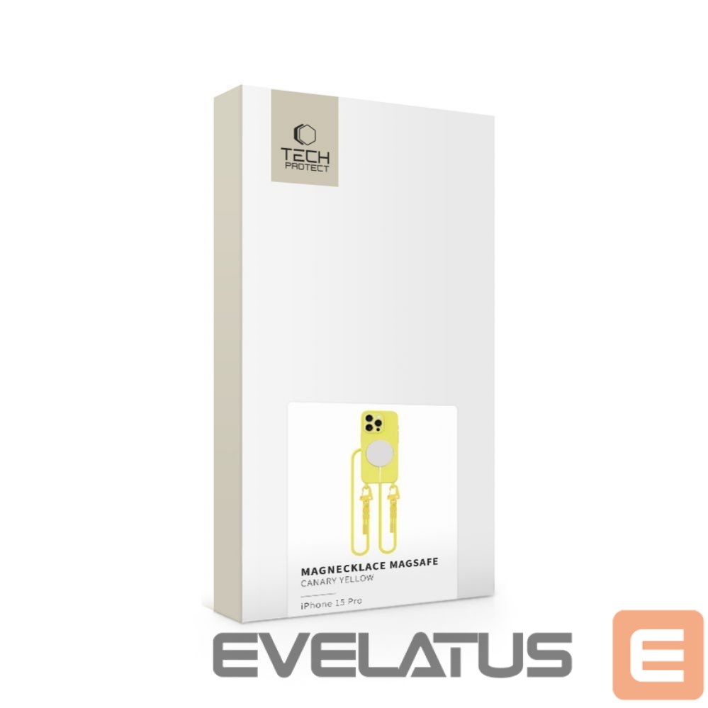 Other Phone Accessory Tech-Protect Tech-Protect MagNecklace MagSafe iPhone 15 Pro Case - Yellow