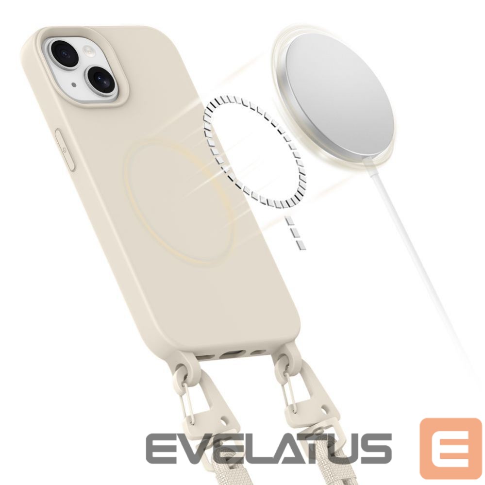 Other Phone Accessory Tech-Protect Tech-Protect MagNecklace MagSafe iPhone 15 Case - Beige