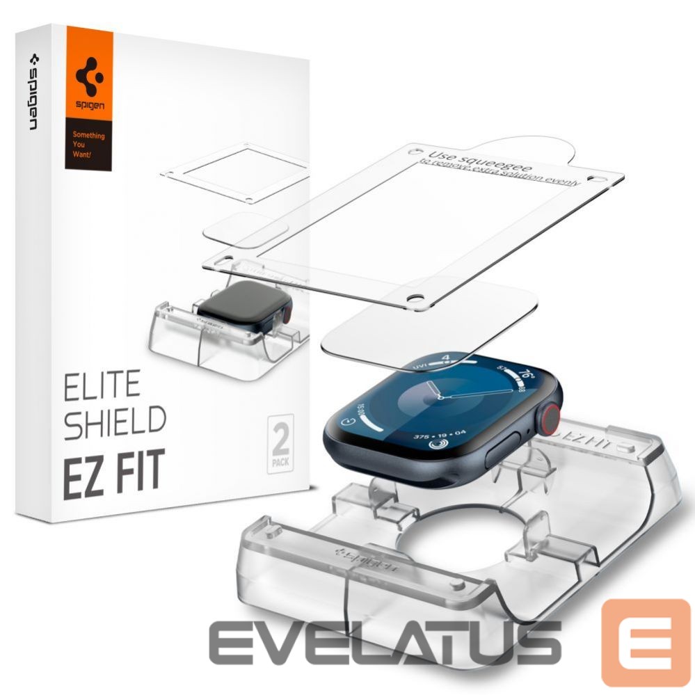 Other Phone Accessory Spigen Spigen Elite Shield ”EZ FIT” Hybrid Glass 2-PACK for Apple Watch 10 (42MM) - Clear