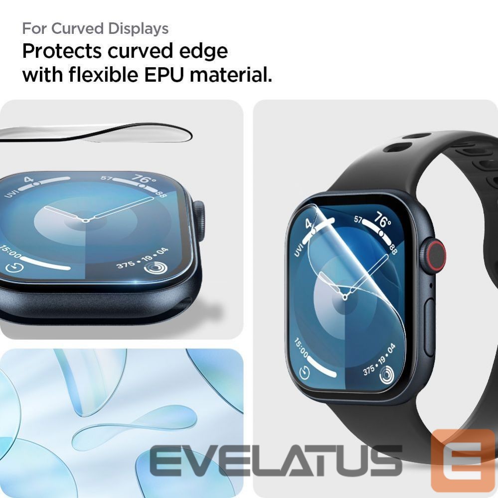 Other Phone Accessory Spigen Spigen Elite Shield ”EZ FIT” Hybrid Glass 2-PACK for Apple Watch 10 (42MM) - Clear