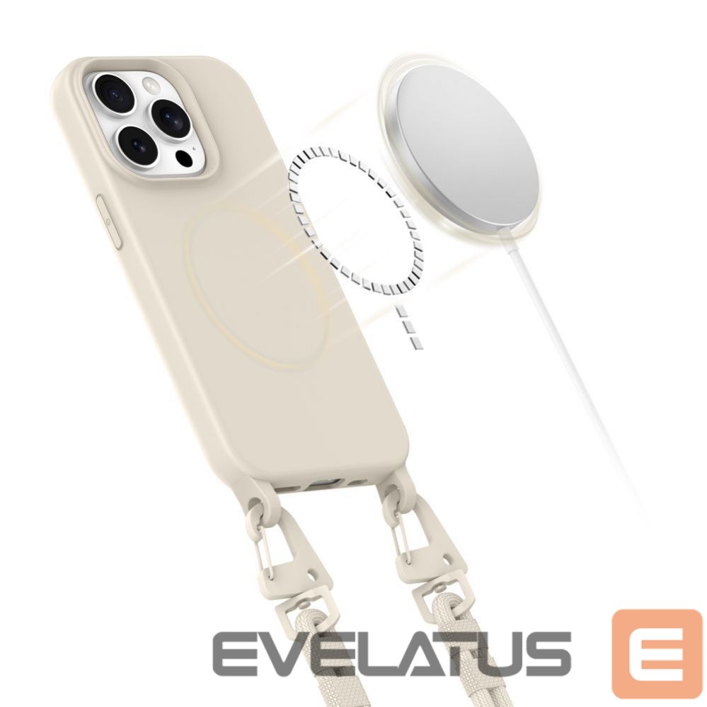 Other Phone Accessory Tech-Protect Tech-Protect MagNecklace MagSafe iPhone 15 Pro Case - Beige