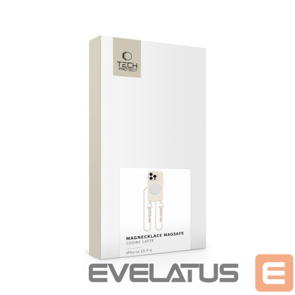 Other Phone Accessory Tech-Protect Tech-Protect MagNecklace MagSafe iPhone 15 Pro Case - Beige